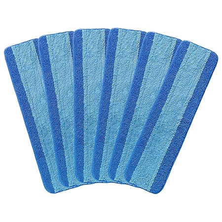 6 Pack Microfiber Mop Pads for Bona Microfiber Cleaning Pad Compatible with Bona Mop for Hardwood Floor 18 Inch