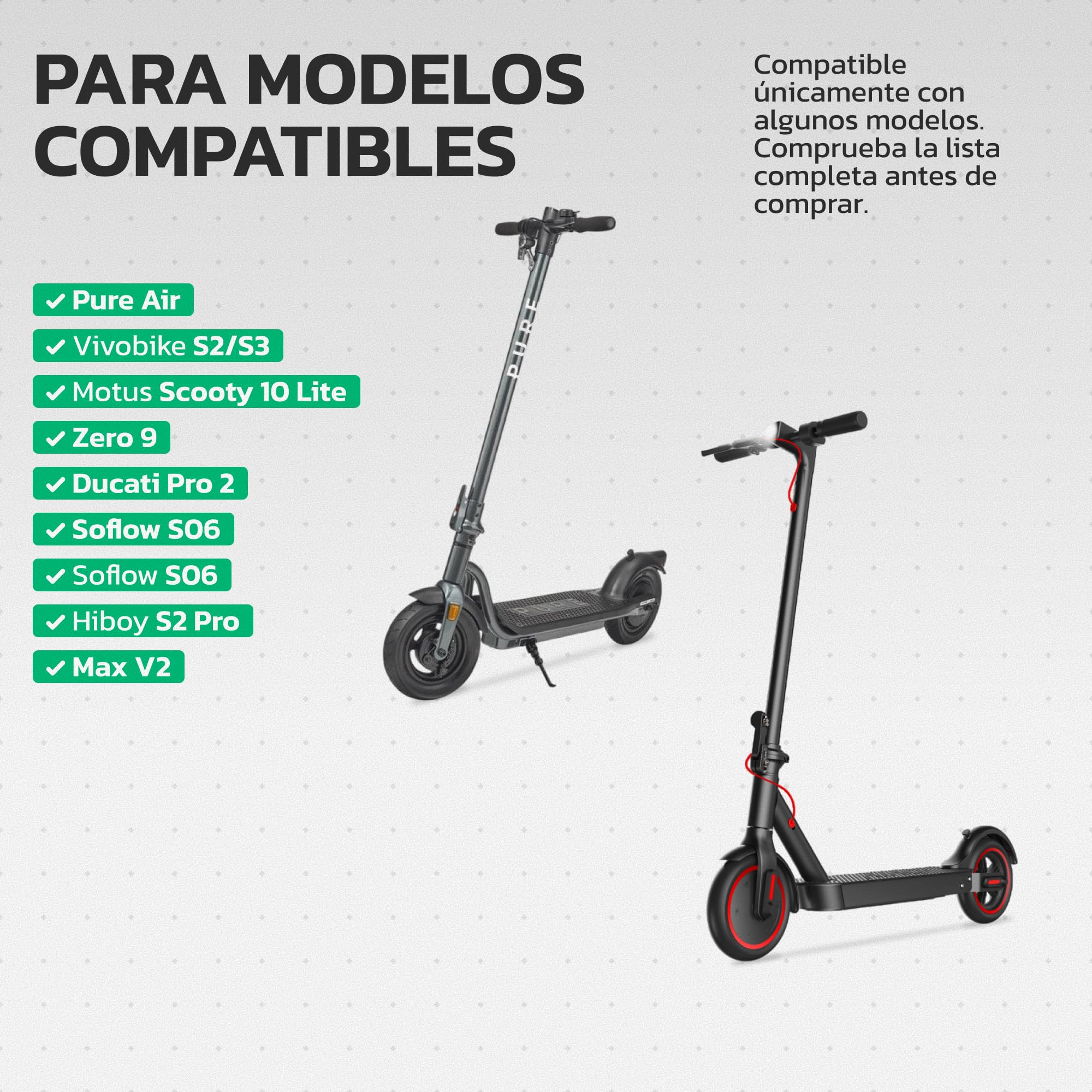 MOOVMOOV Rueda Maciza 10x2.125 - Para Patinete Eléctrico Pure Air, SoFlow S06, Vivobike S2 & S3 Max, etc. - Neumático Antipinchazos de 10x2.125 pulgadas.