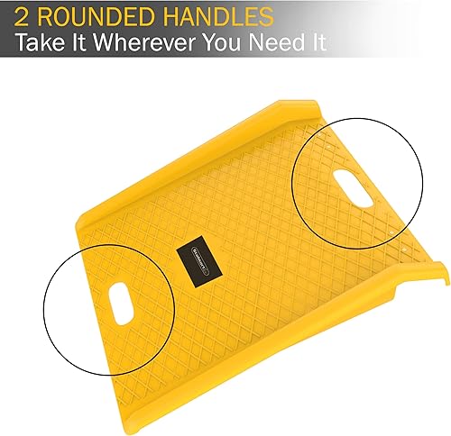 Miniatura 5 de Stalwart 75-CAR1030 - Rampa portátil de polietileno con capacidad de peso de 1000 libras, capacidad de impacto de 650 libras, para camiones de mano,