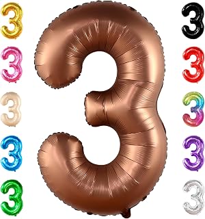 Katchon Coffee Brown Number Balloon