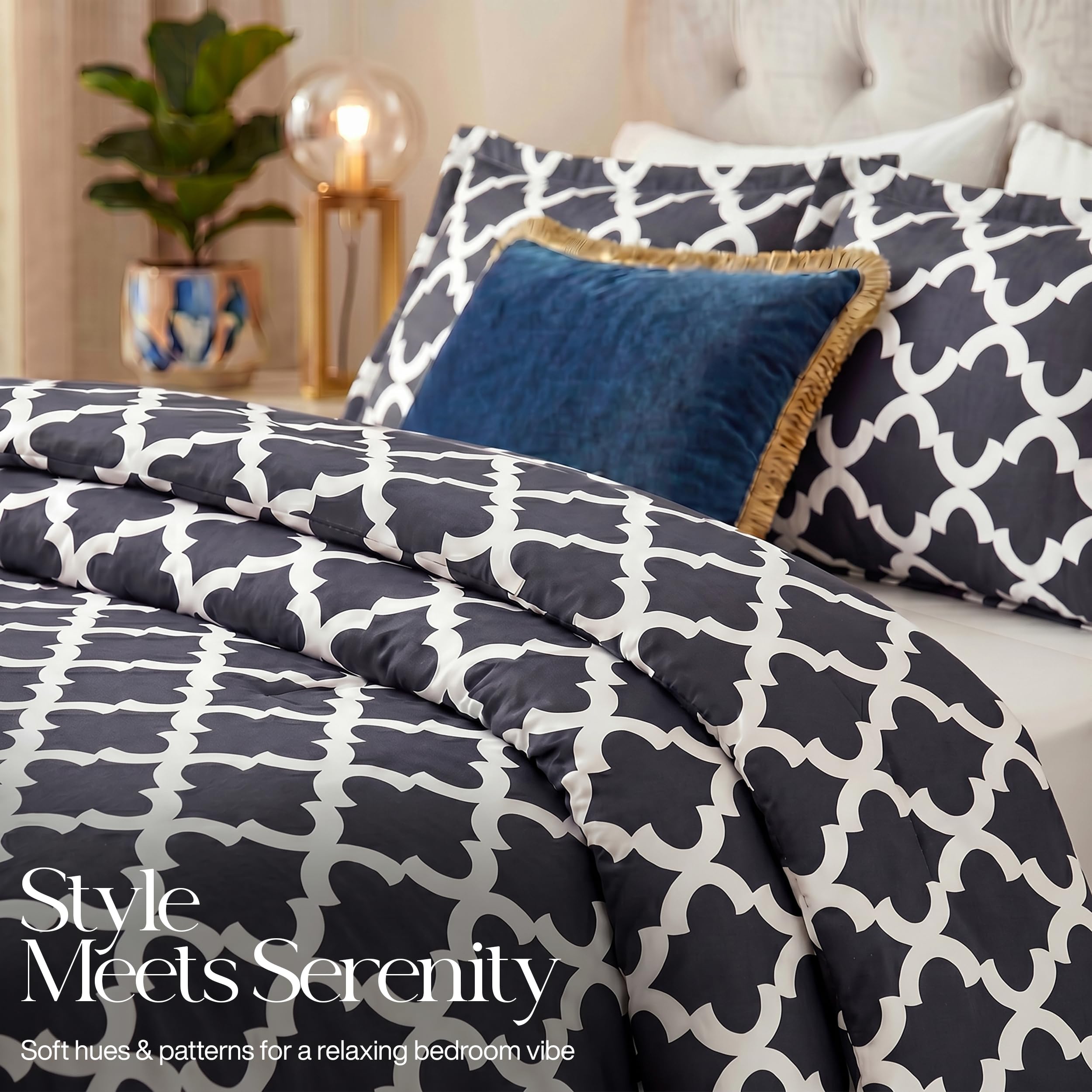 Utopia Bedding Juego de edredón King (Gris) con 2 Fundas de Almohada, Juegos de edredón de Cama, edredón Alternativo de plumón, Suave y cómodo, Lavable a máquina