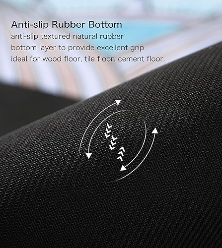 Miniatura 5 de Knsbk - Esterilla de yoga redonda grande de 0.181 x 0.138 in para ejercicio, extra gruesa, ultra cómoda, antideslizante, alfombrilla de meditación