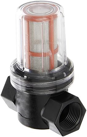 Banjo LSTM075-50C Polypropylene Mini T-Strainer with Clear Bowl, 50 Mesh, 3/4