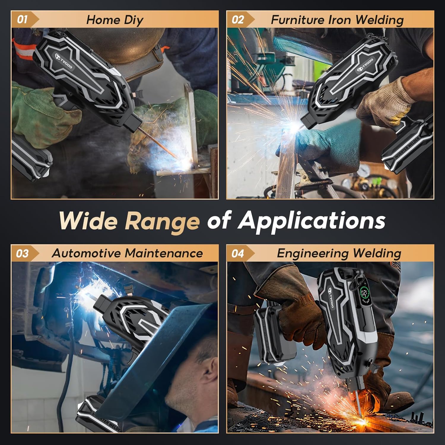 Portable Handheld Welding Machine - Digital Display & Memory Function, 120A 110V IGBT ARC Welder, Hot Start/Anti-Stick for 3/32"-1/8" Rods, Gift for Man (Grey)