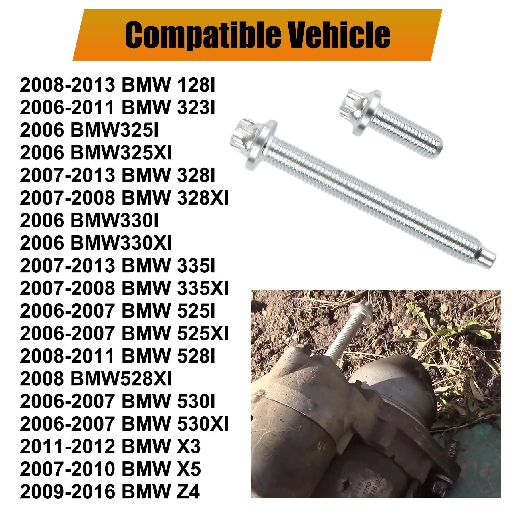 Amazon.com: BMW Starter Bolt Set 12410392577-HWK0039,128i 323i  