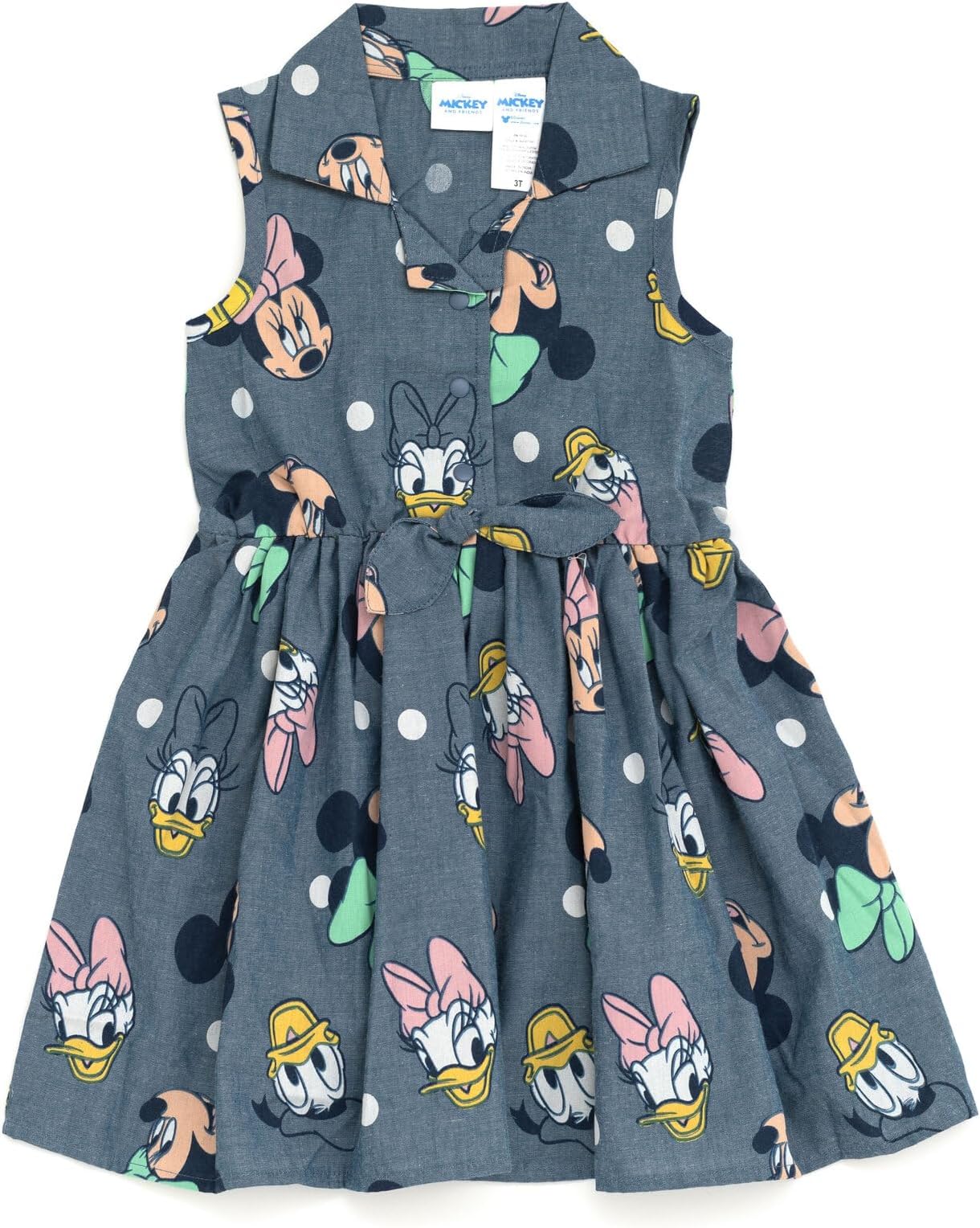 Floral Chambray Skater Dress Newborn to Big Kid Sizes (0-3 Months - 14-16)