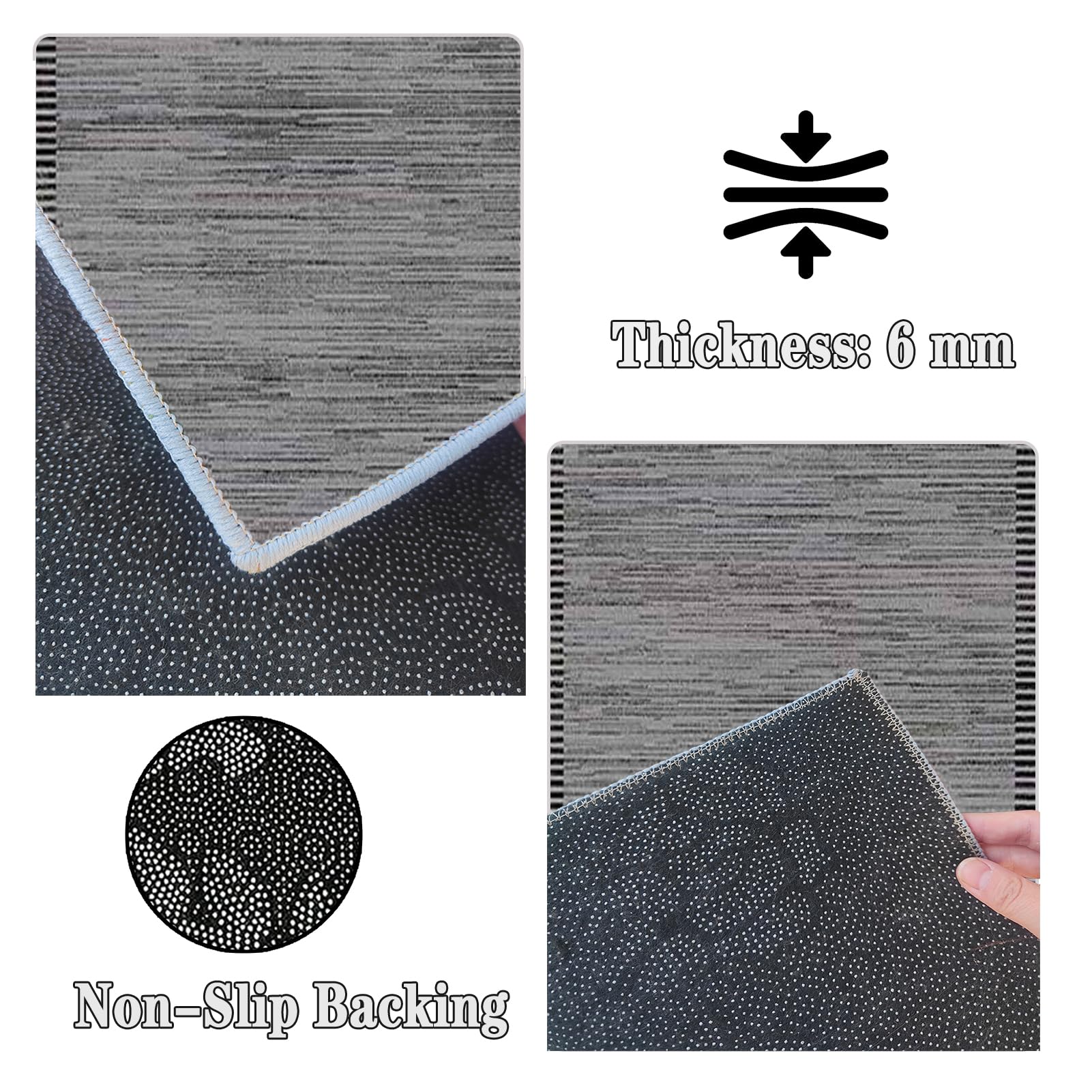 Tapis de Couloir Long, Tapis pour Cuisine Devant évier 70 x 180 cm