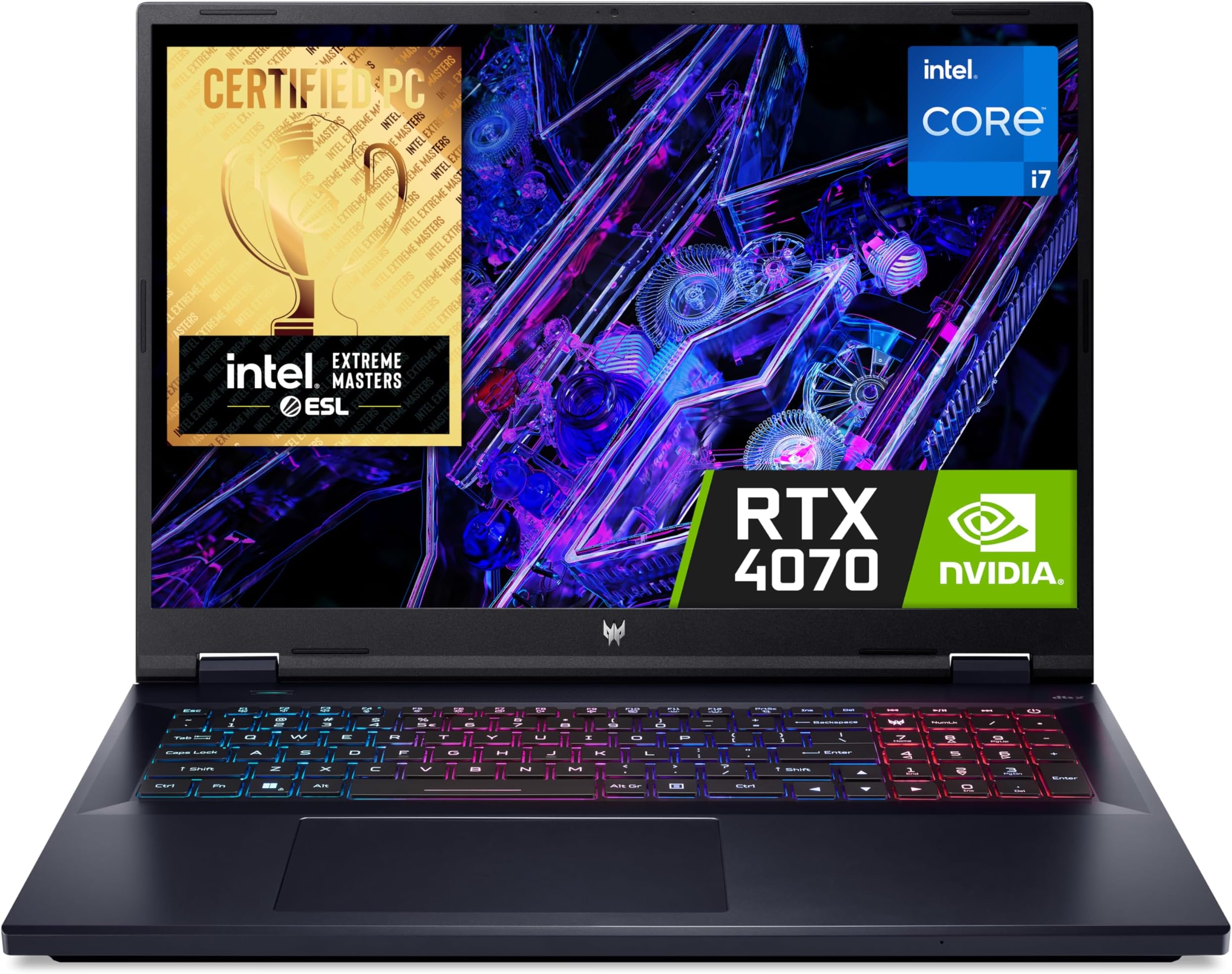 acer Predator Helios Neo 18 PHN18-71 Gaming Laptop - Intel Core i7-14700HX, 16GB, 1TB SSD, NVIDIA GeForce RTX 4070 8G, 18" WQXGA IPS 165Hz DCI-P3 100%, Windows 11, Black