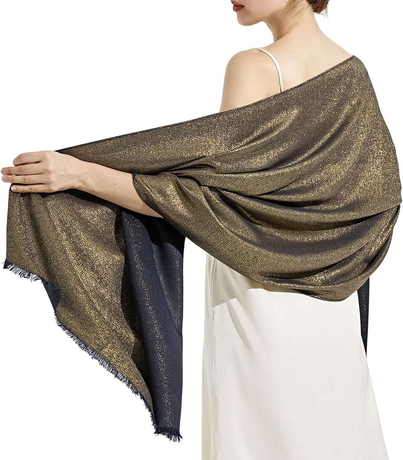 Ciormis Sparkly Metallic Shawls and Wraps Pashmina for Women Evening Dresses Formal Party Women Dressy