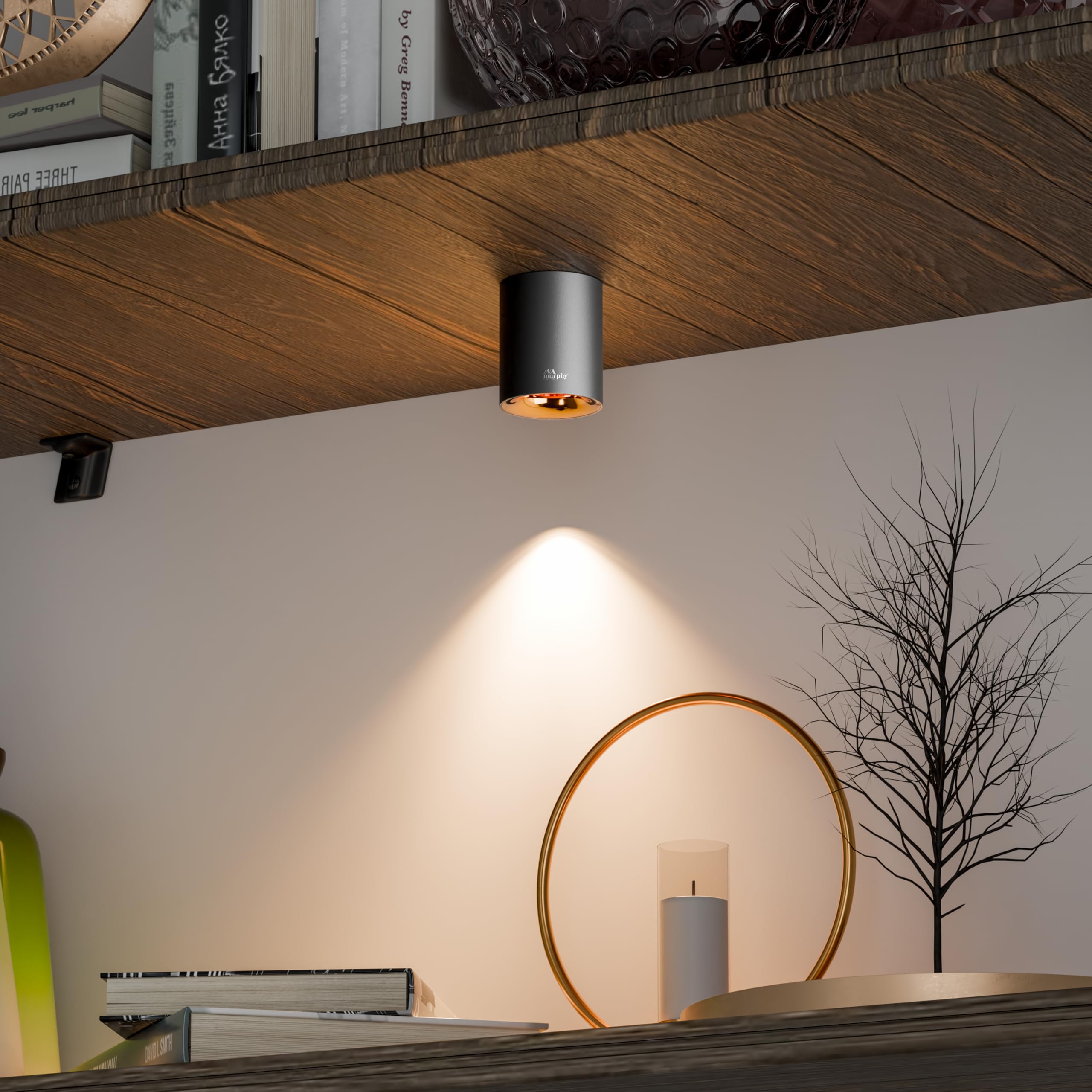 Murphy Altis Luxury Cylinder COB Spot Light with Rose Gold Reflector | 3W Warm White LED Ceiling Spotlight | Surface Mounted Aluminium Body | 3000 Lumens | BIS Approved | 2 Years Warranty | Pack of 2-image-29