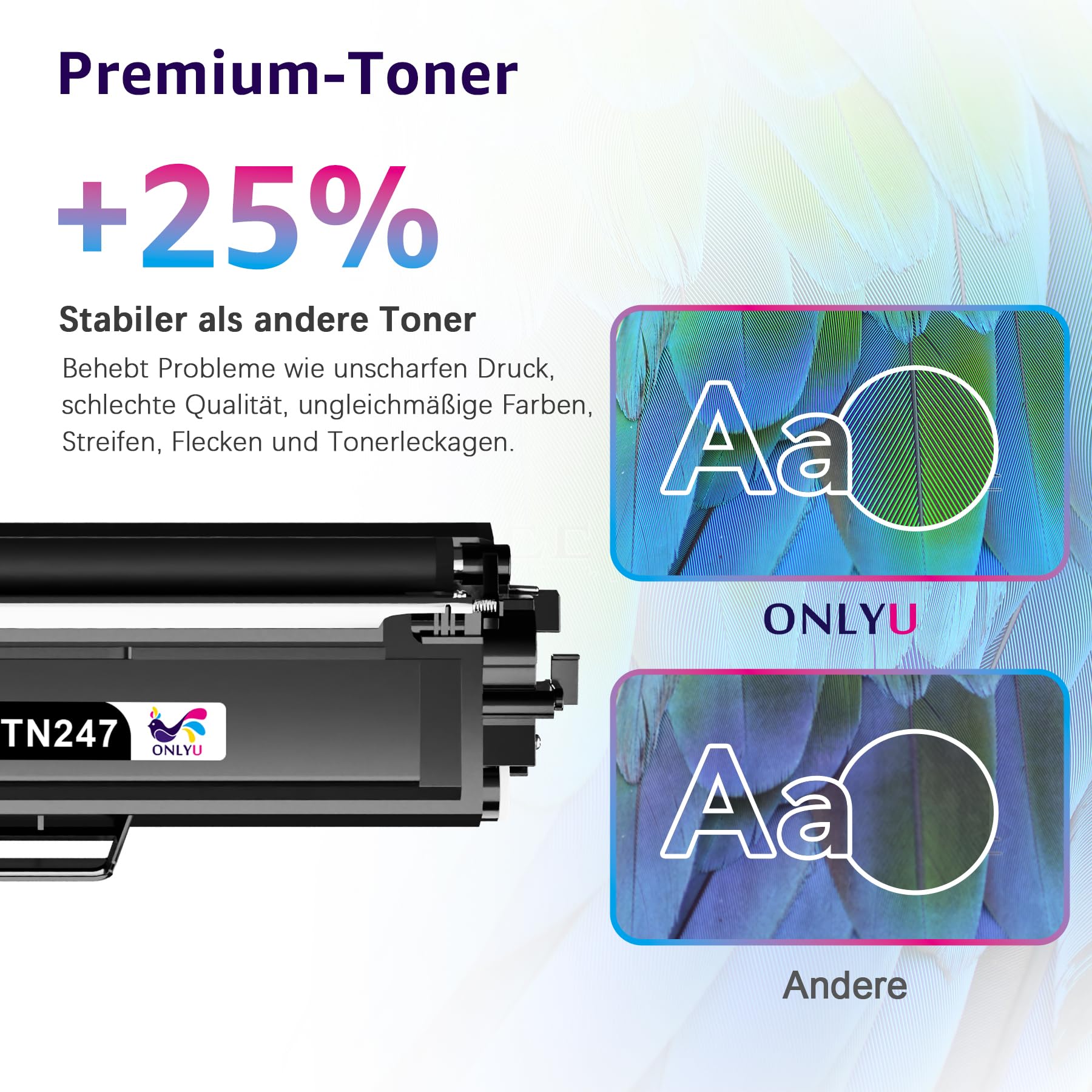 ONLYU TN-243CMYK TN247 Toner Kompatibel für Brother MFC L3750CDW 5er-Pack | TN-243CMYK,Kompatibel für MFC L3750CDW,MFC-L3770CDW,DCP-l3550CDW,HL-L3230CDW,HL-L3210CW,MFC-L3730CDN,MFC-L3710CW