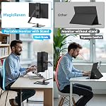 MAGICRAVEN Moniteur portable, 15.6" 1080P FHD Moniteur portable USB Affichage d'ordinateur C/HDMI HDR avec support, Smart Cover pour ordinateur portable PC Commutateur Xbox de téléphone Mac PS5 Tableau