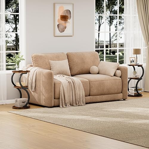 Miniatura 9 de Mesa auxiliar pequeña, mesa auxiliar redonda de 3 niveles para sala de estar, mesa de acento en forma de S para espacios pequeños, sofá, dormitorio,