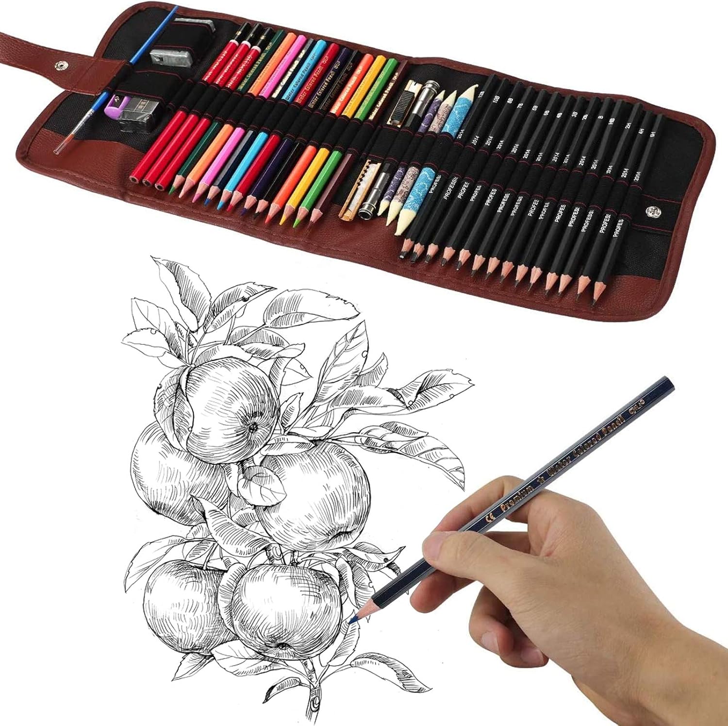39 Pieces Sketch and Painting Art Supplies Set, Drawing Pencils and Sketching Tools Kit with Graphite Pencils, Charcoal Pencils, Watercolor Pencils,Paper Erasable Pen, Great Gift for Kids Adults : Arts, Crafts & Sewing