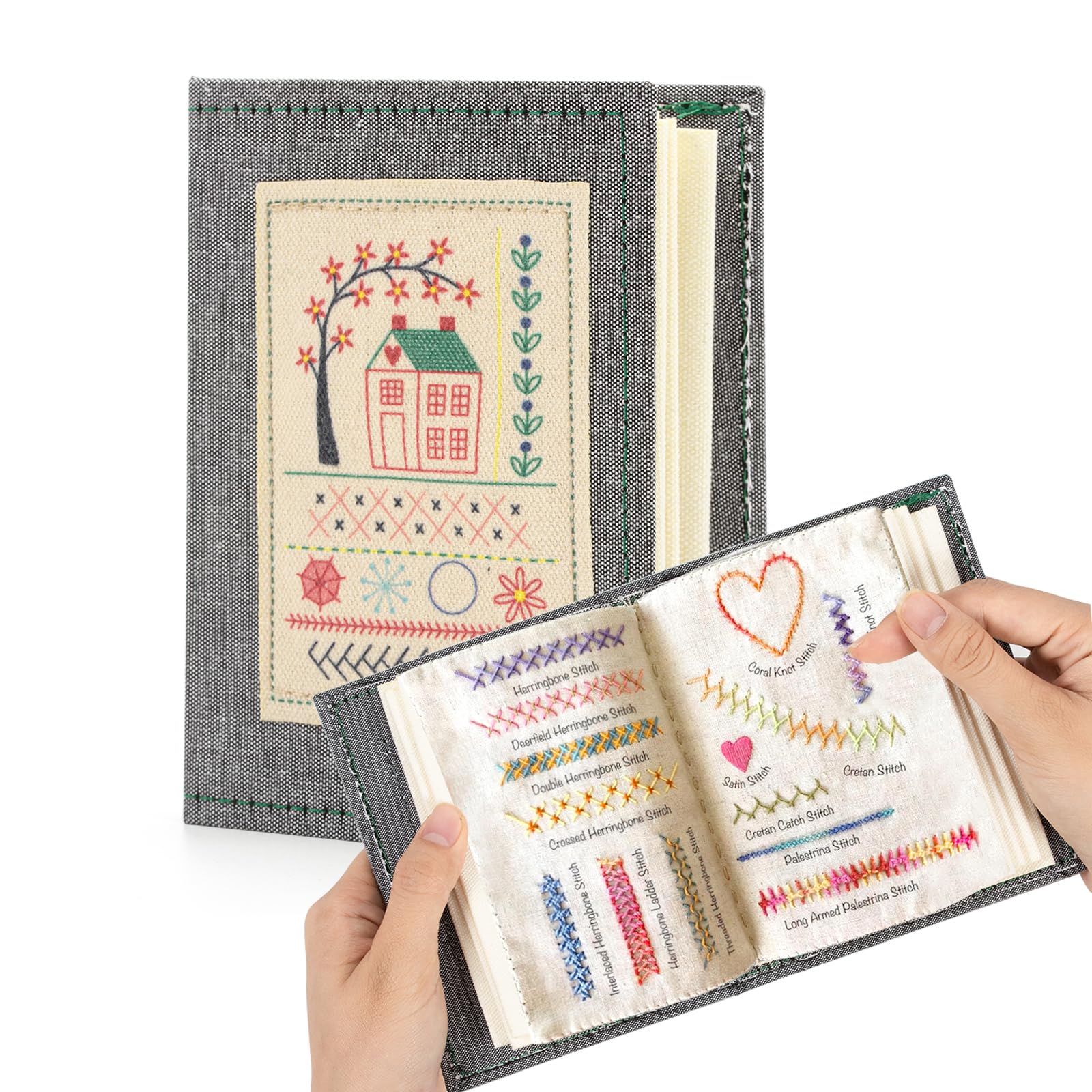 Zoruam Embroidery Stitches Book, High Density Linen Embroidery Books, Stitch Creative DIY with Embroidery Guide