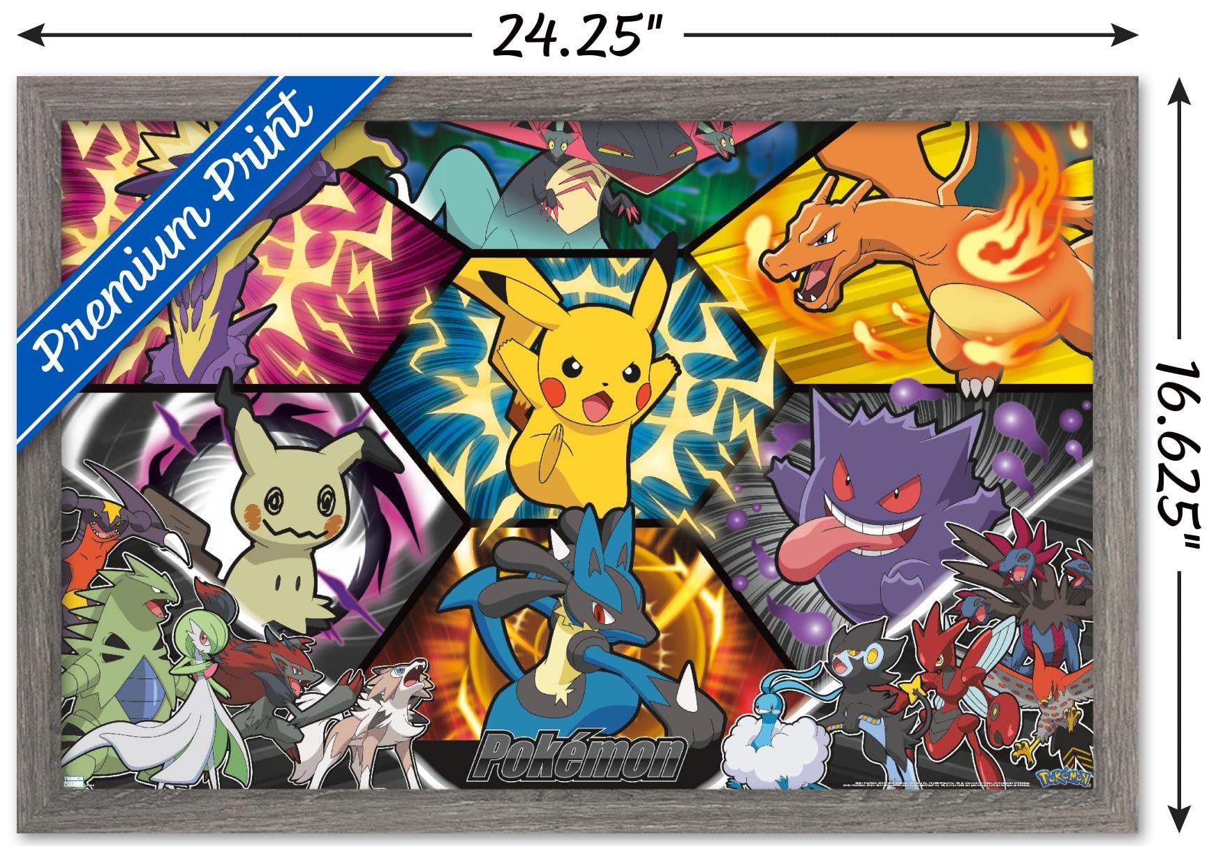 Amazon.com: Pokémon: Battle Art - Group Wall Poster, 22.4L