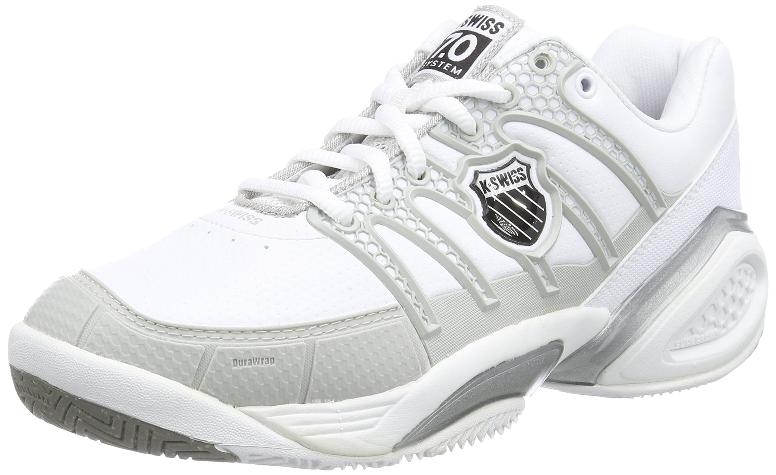 K-Swiss KS Tfw Defier DS-Wht/Ltgry/Rspbrryrse, Zapatillas de Tenis Mujer