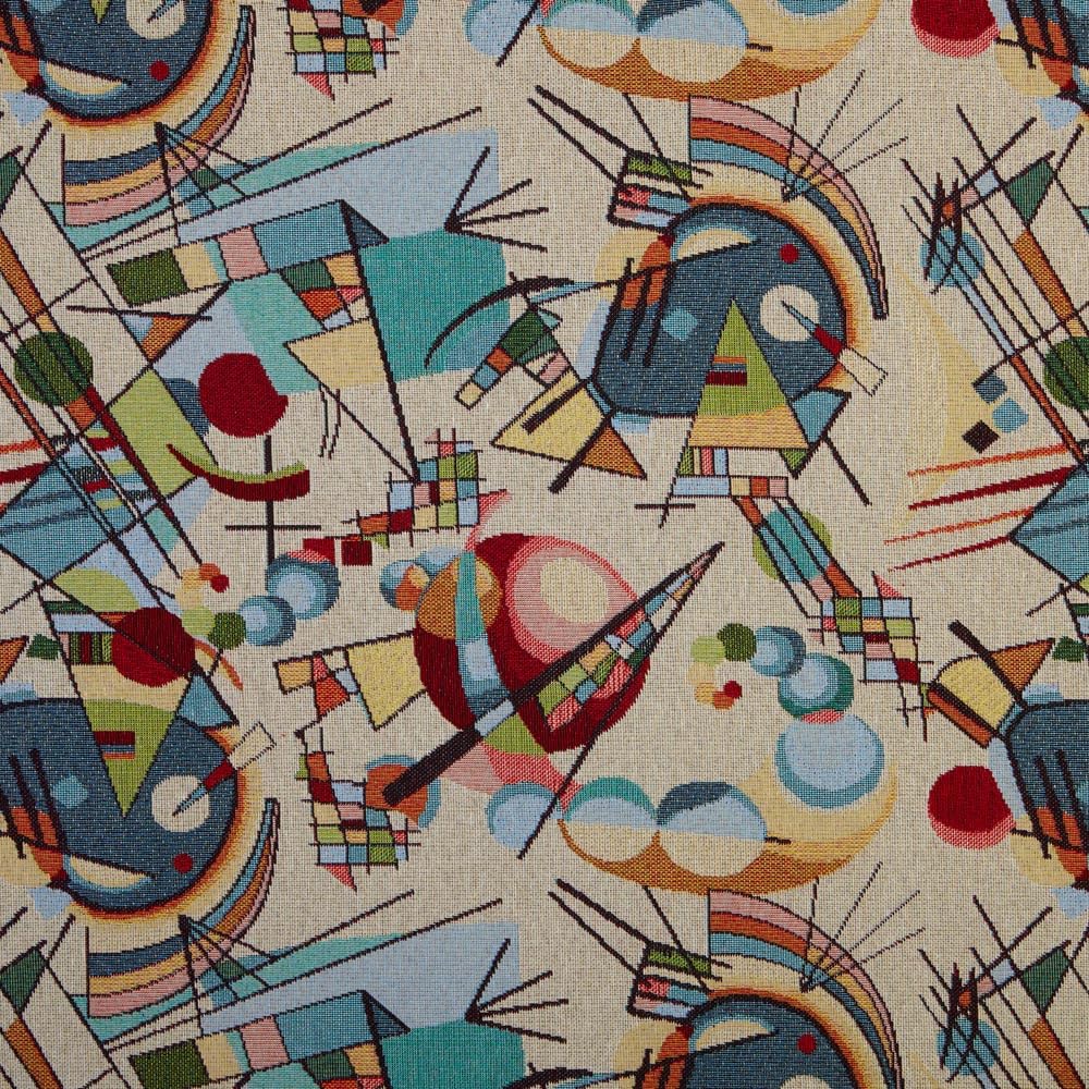 Kt KILOtela - Tela Tapicería, Jacquard Gobelino, Tapizar Sillas, Cojines, Cabecero, Sofá, Bolsos, Resistente al Desgaste, Costura, 100 cm Largo x 280 cm Ancho, Geométrico, Multicolor, 1 metro — view 77
