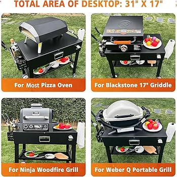 Amazon.com : Foldable Grill Table Cart for Ninja Woodfire