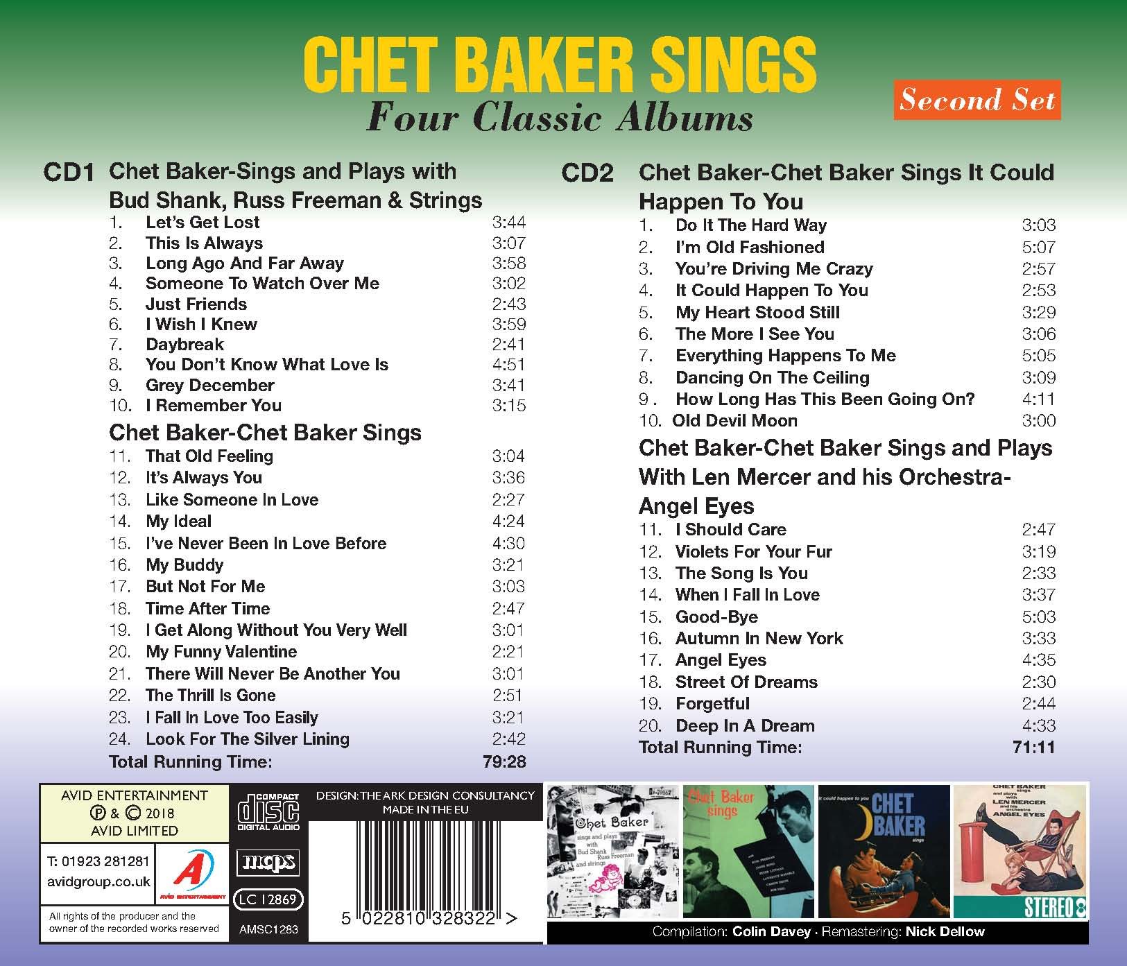 Four Classic Albums (Sings And Plays With Bud Shank, Russ Freeman & Strings / Chet Baker Sings / It Could Happen To You / Chet Baker Sings And Plays With Len Mercer And His Orchestra - Angel Eyes)