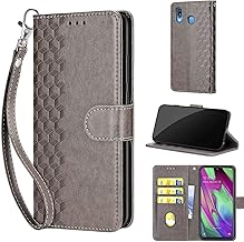 Handyhülle für Samsung Galaxy A40 Hülle, Stoßfeste Magnetische Kratzfeste Handyhülle Schutzhülle mit [Kartenfach] [Standfunktion] Hülle kompatibel Samsung Galaxy A40 Grau
