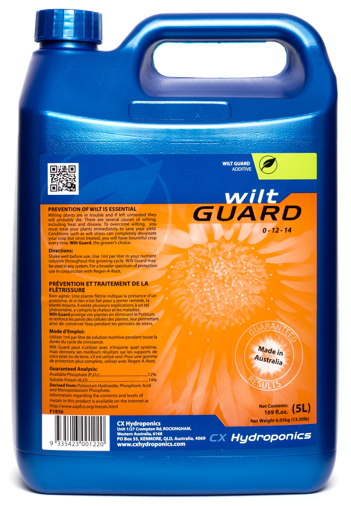 Cx Hydroponics, Wilt Guard, 5 Litres