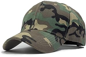 Woodland Camo Structured Baseball Cap - Outdoor Performance Hat