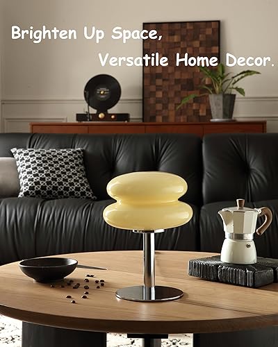 Miniatura 5 de Lámpara de hongo para dormitorio, lámpara moderna de mediados de siglo para mesita de noche, lámparas pequeñas de tarta de huevo retro regulables,