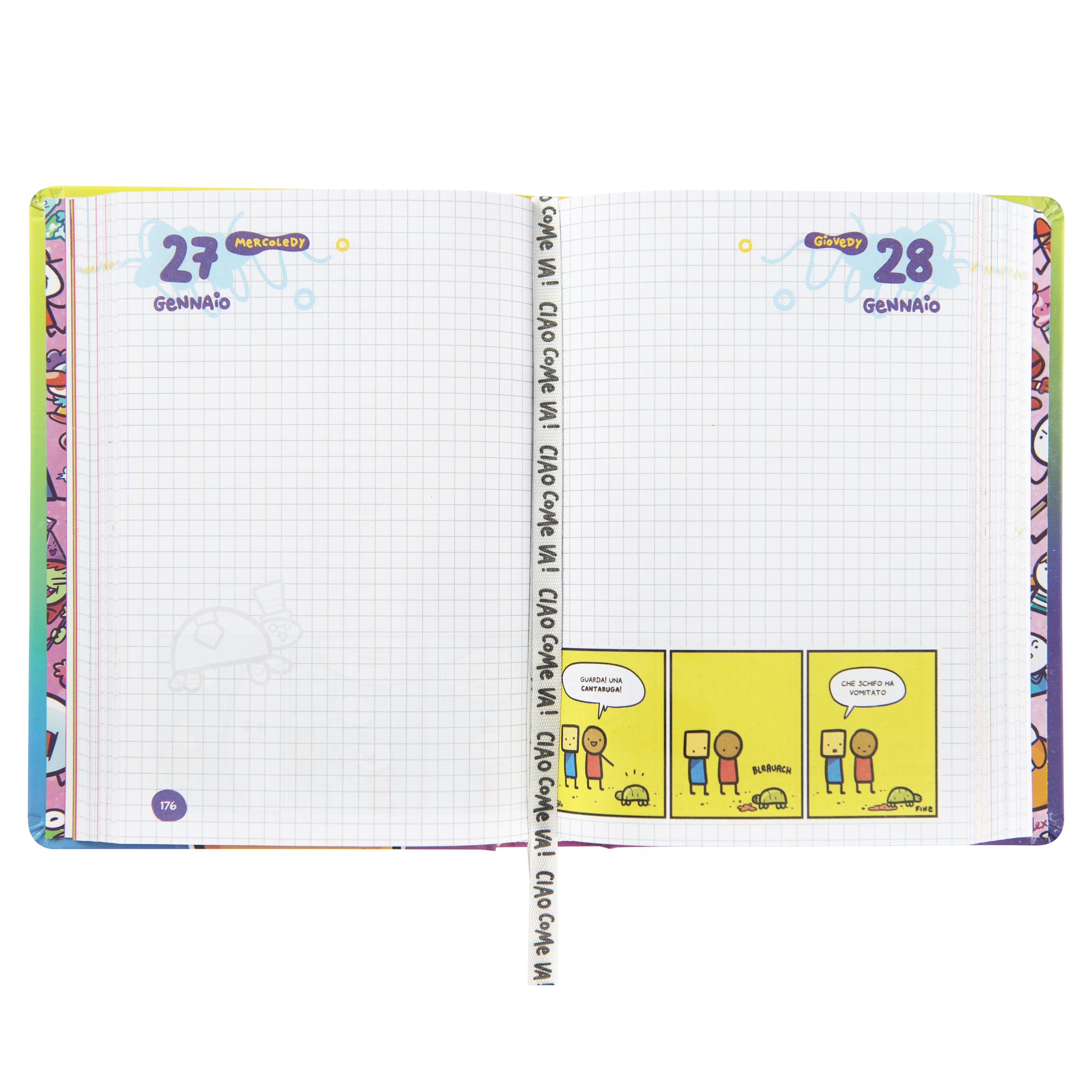 COMIX Scomix by Sio - Agenda Giornaliera 16 Mesi, Diario 2026-2027 per Scuola Elementare e Media, con Copertina Rigida e Colorata, 512 Pagine a Colori, per Bambini e Ragazzi, 12x16.5 cm