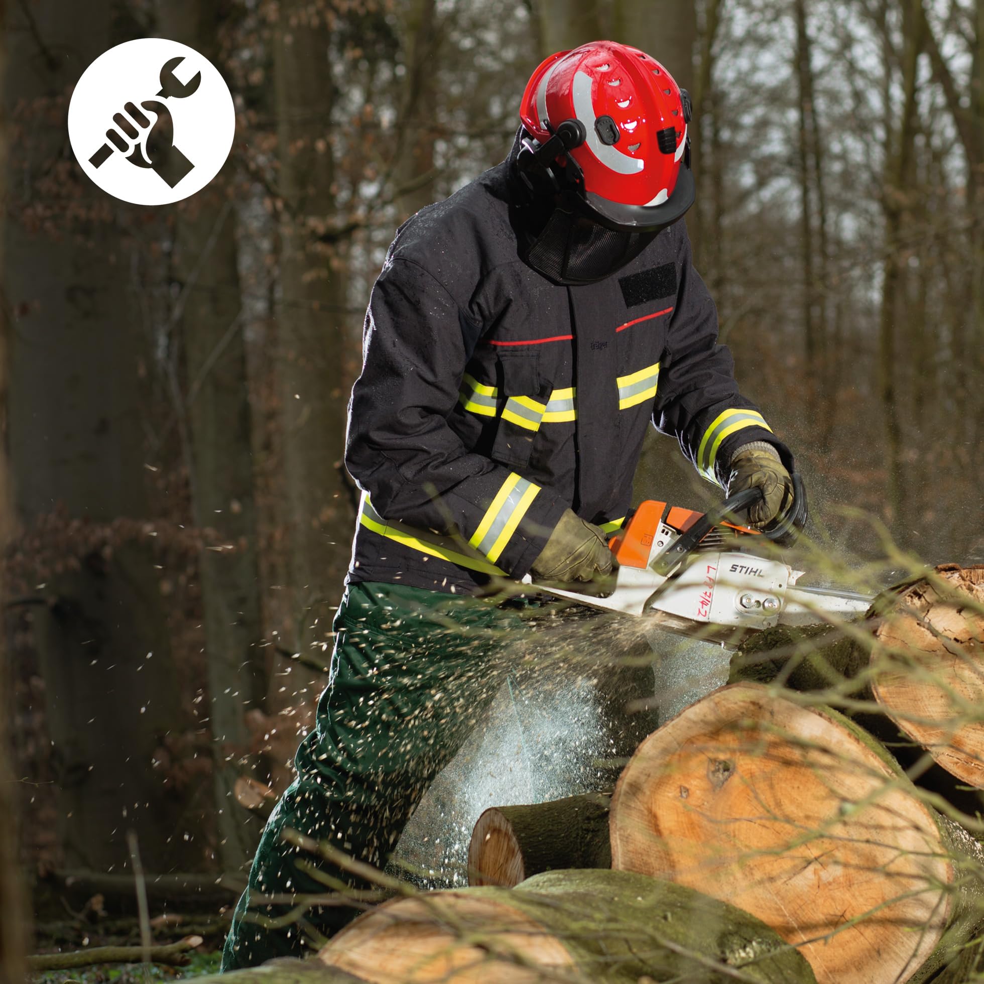 Dräger HPS 3500 - Casco di sicurezza professionale con occhiali di sicurezza per cantieri, misura regolabile e sottogola | Miniere, costruzioni, arrampicata, grotte