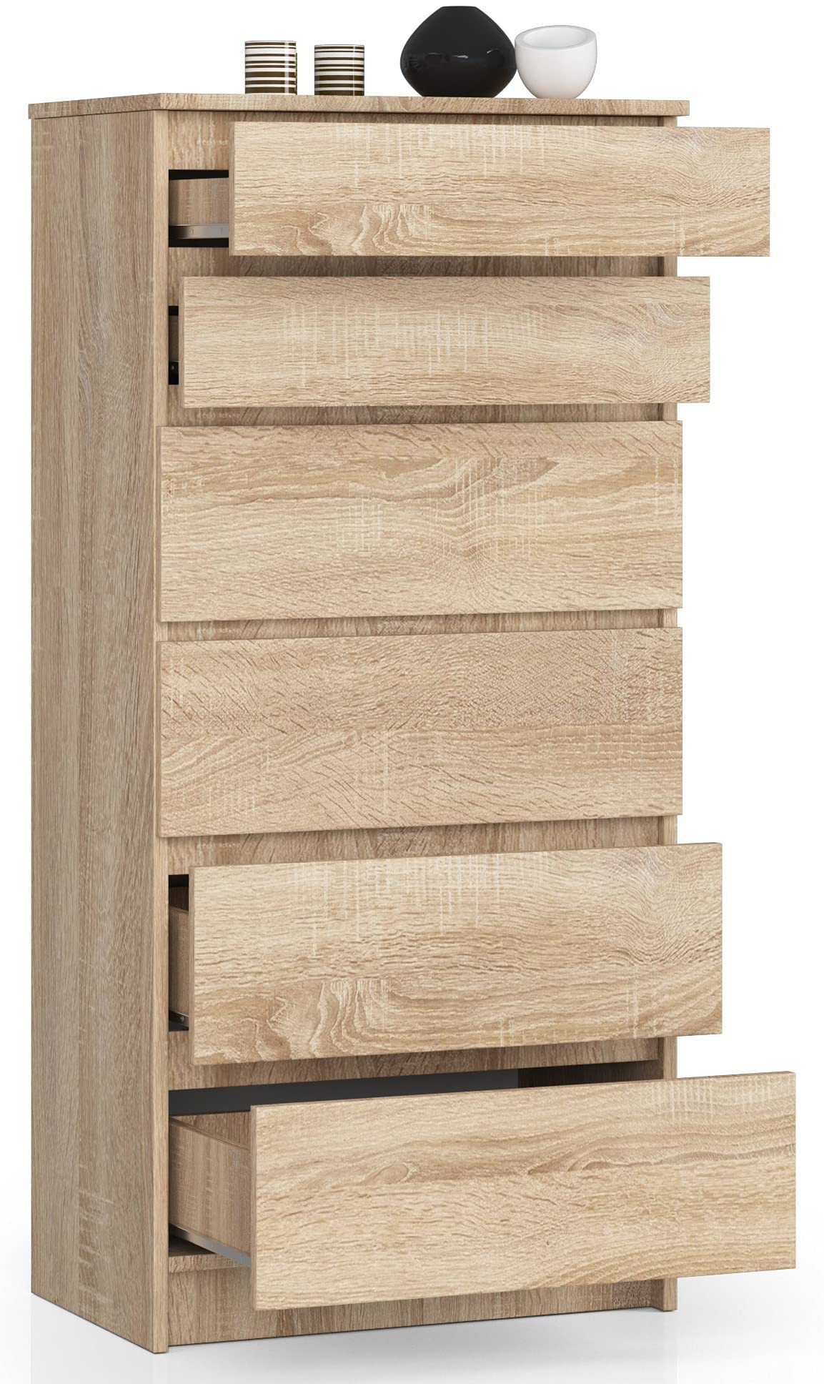 Meuble TV 2 tiroirs 2 niches 143 cm Soren Bois Wengé