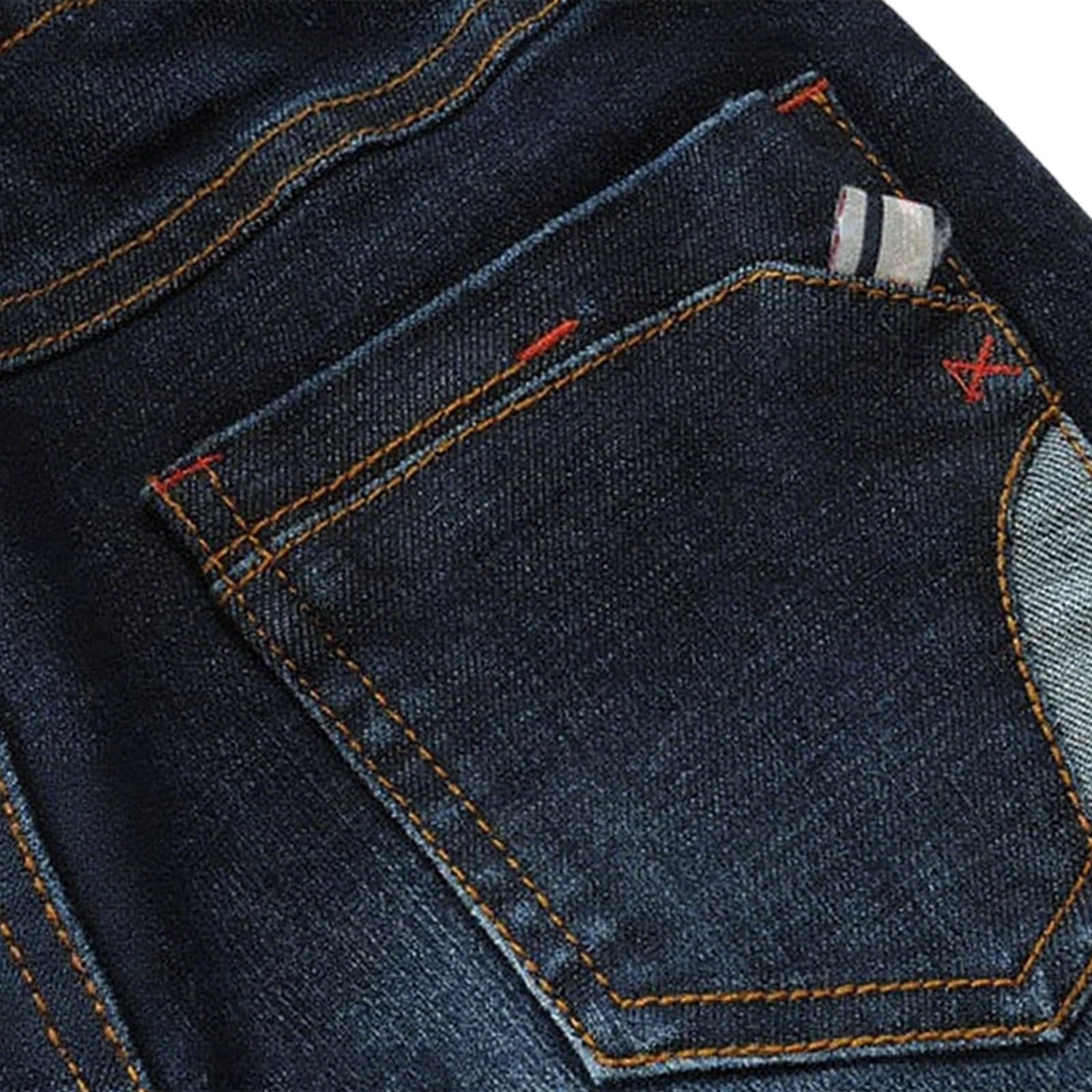 Genérico Pantalones Baggy Niño Pantalones Vaqueros Rectos Niños Lavado Medio Cintura Elástica Diseño Infantil Comodidad Duradera