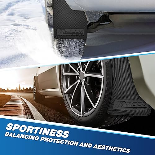 Miniatura 46 de Universal Mud Flaps Fits Most SUVs/MPVs, Not Full-Size SUVs- Standard Size 4-Piece Soft Glue Fenders Splash Guards Set, Heavy Duty Flexible