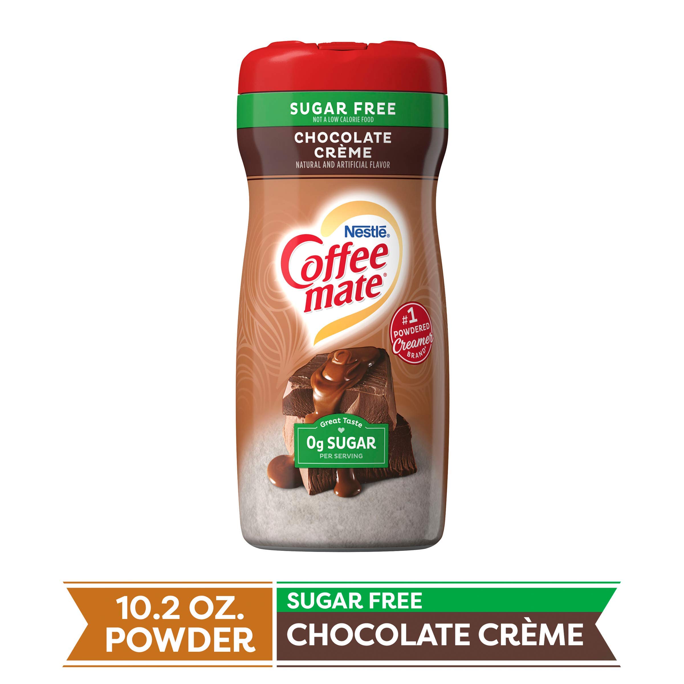 Coffee-mate 59573 Sugar Free Creamy Chocolate Flavor Powdered Creamer, 10.2 Oz