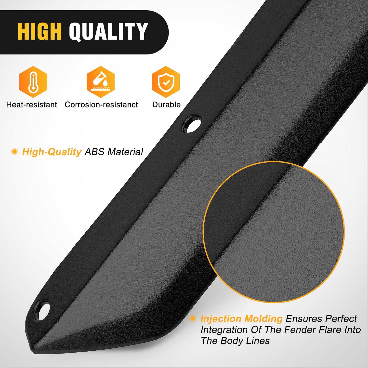 Nilight Fender Flares Extensions Set fit for 2018 2019 2020 2021 2022 2023 2024 2025 2026 Wrangler JL and JLU Unlimited 2/4 Doors (Only for Low Wheel Arches) Off-Road Widened Front Rear Flat 4 PCS