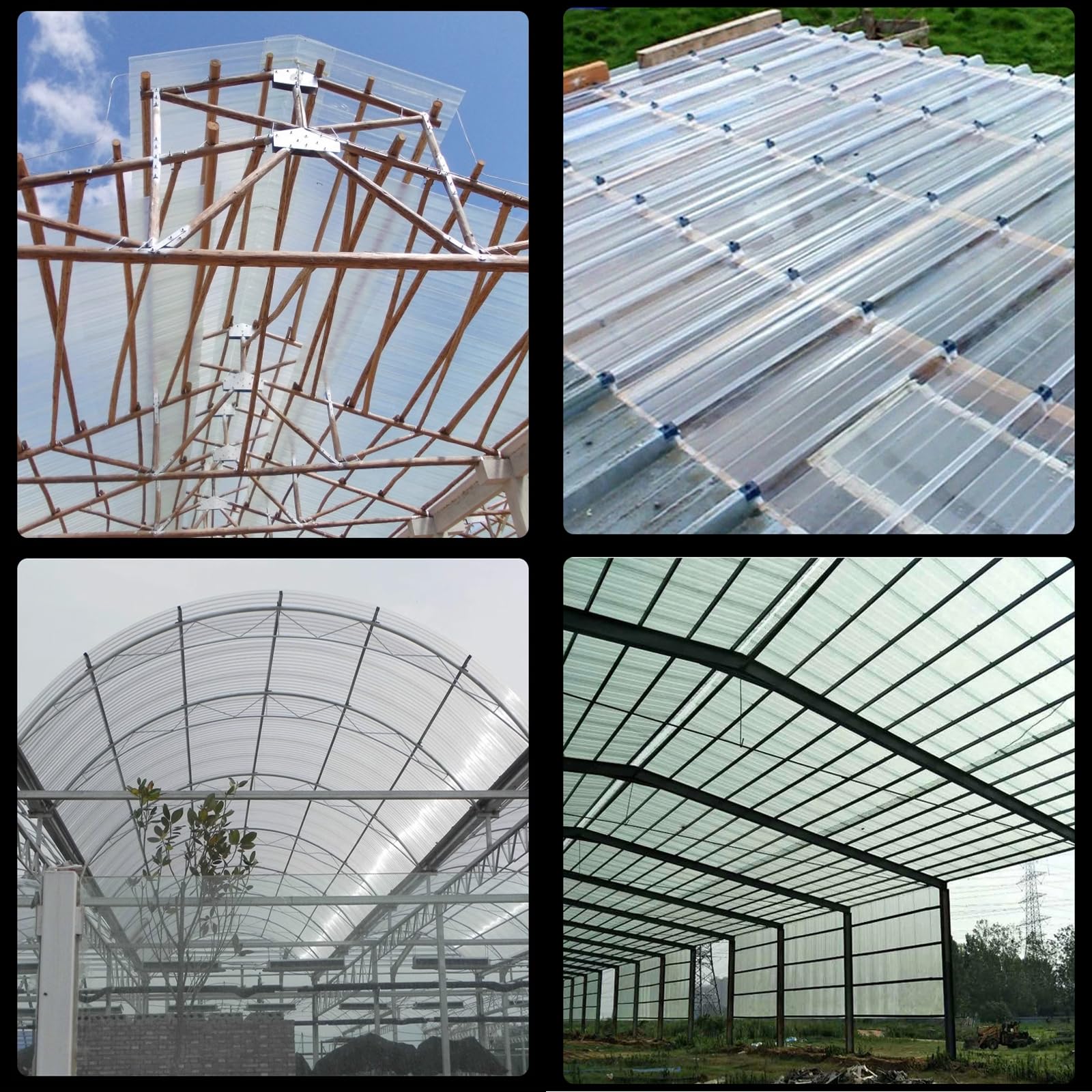 Panel para Tejado Aislamiento Térmico Impermeable,Paneles de Techo Transparente,Chapa Ondulada,Paneles de Iluminación Natural de Fibra de Vidrio Resistente a Los Rayos UV (0.9x1.8m/35x71in,20 pcs)