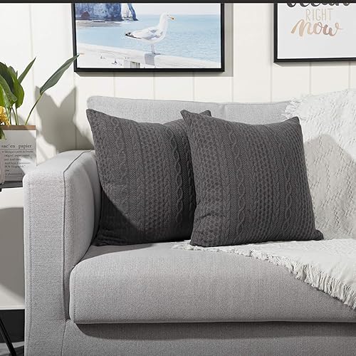 Miniatura 2 de YAERTUN - Juego de fundas de almohada decorativas muy suaves con diseño moderno en relieve