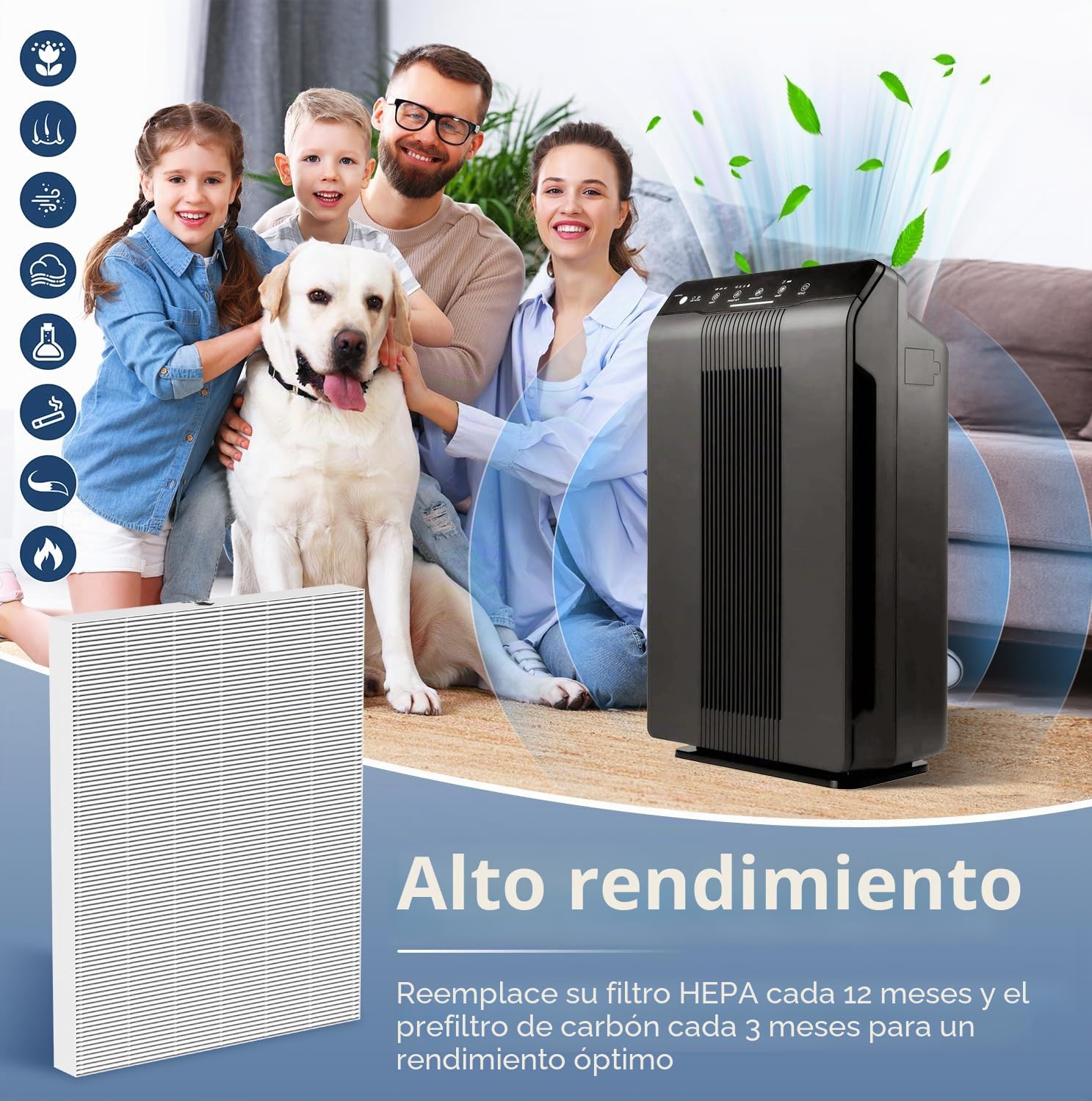 Colorfullife Paquete de 3 filtros HEPA 115115 True A para purificador de aire Winix PlasmaWave 5300-2, C535, P300, 6300-2, 5300, 9000