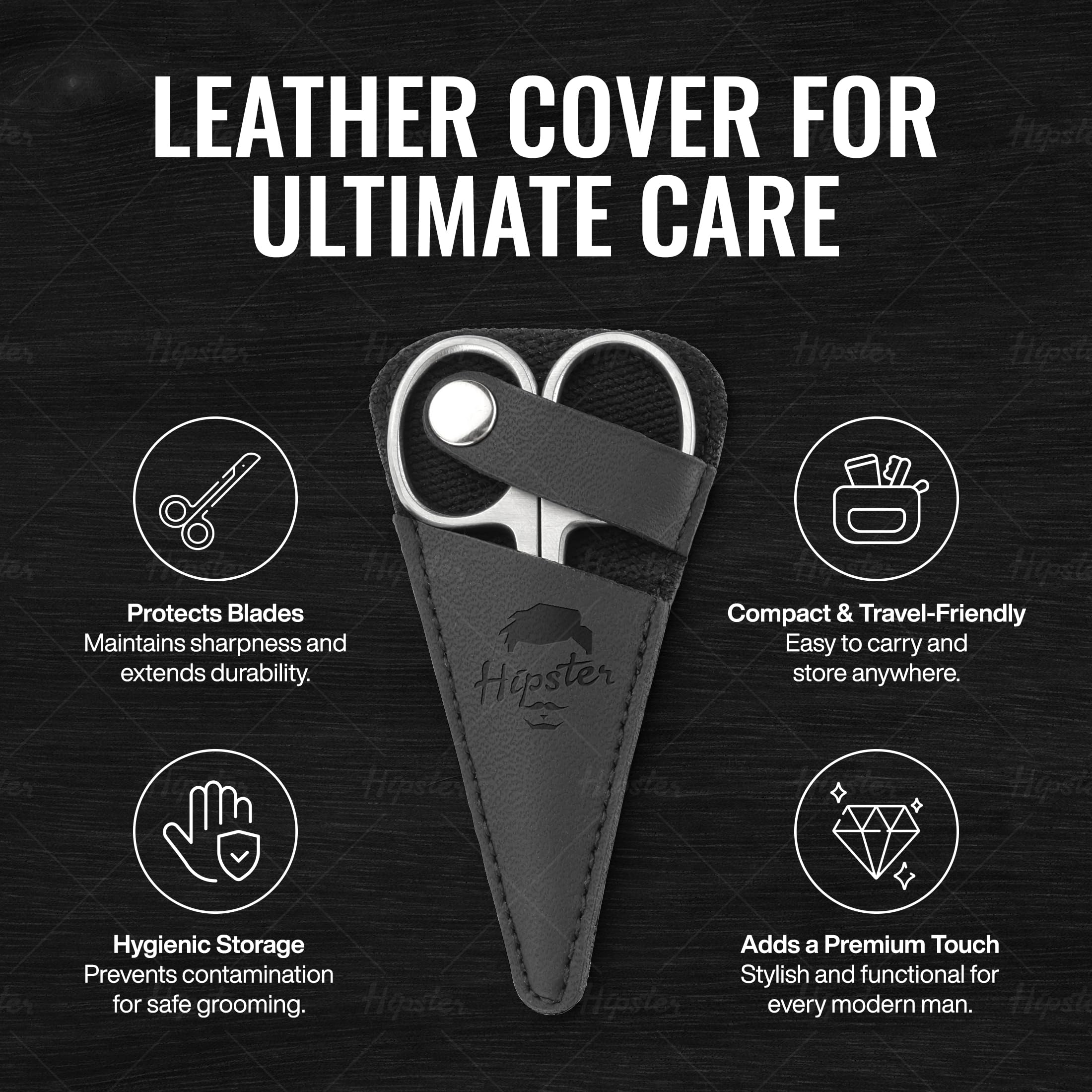 Hipster Nasal Safety Personal Grooming Scissor for Cutting Nose Hair, Beard, Mustache and Eyebrow | Round Tip & Travel Friendly 1