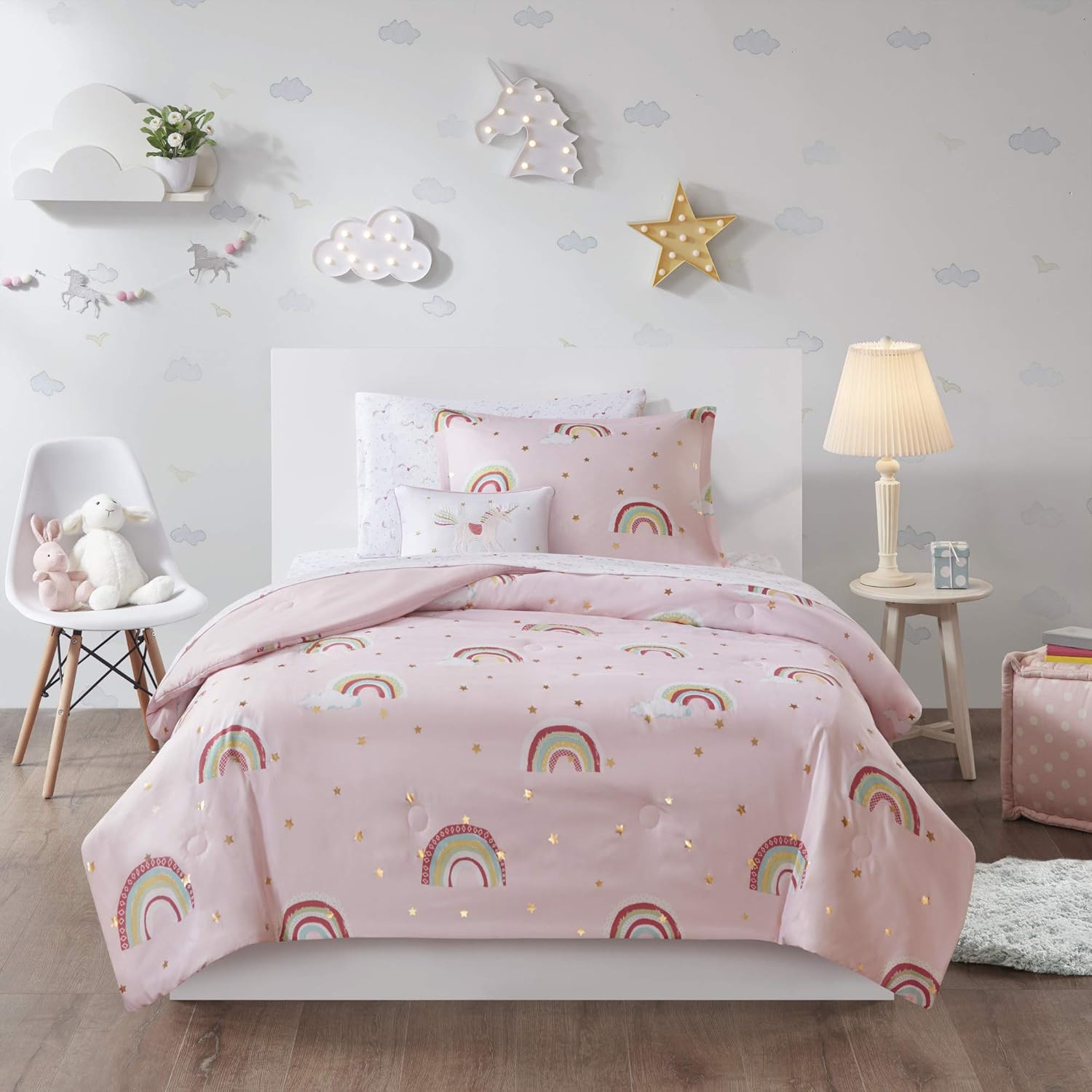 Get Cheap Price Mi Zone Kids Cozy Bed in A Bag Comforter with Complete Sheet Set Fun and Playful Print, Children Cover Girls Room Décor, Twin, Alicia Pink 6 Piece