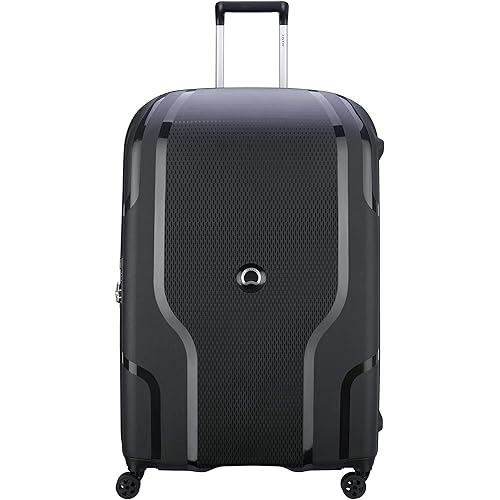 DELSEY PARIS Clavel Hardside Expandable Luggage with Spinner Wheels, Black, Checked-Large 30 Inch