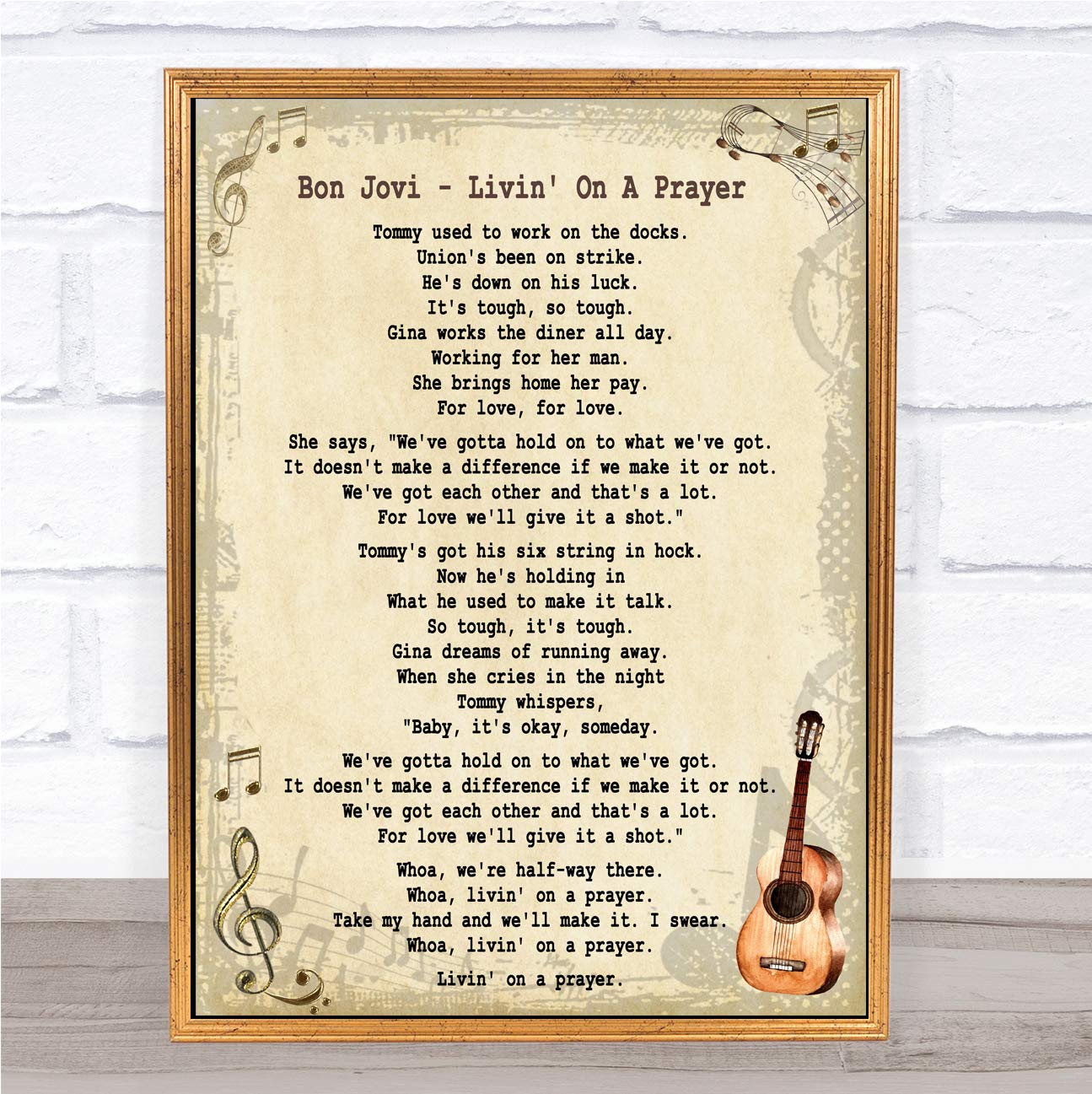 Bon Jovi Livin On A Prayer Lyrics