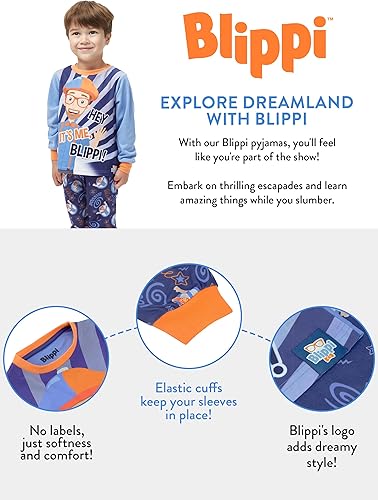 Miniatura 3 de Blippi Pijamas Pijamas de manga larga para niños Conjunto de pijama para niños Ropa de dormir para niños