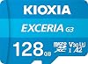 KIOXIA 128GB Exceria G3 Micro SDXC U1 V30 A2 4K 16050MBsn Hafıza Kartı SD Adaptörlü