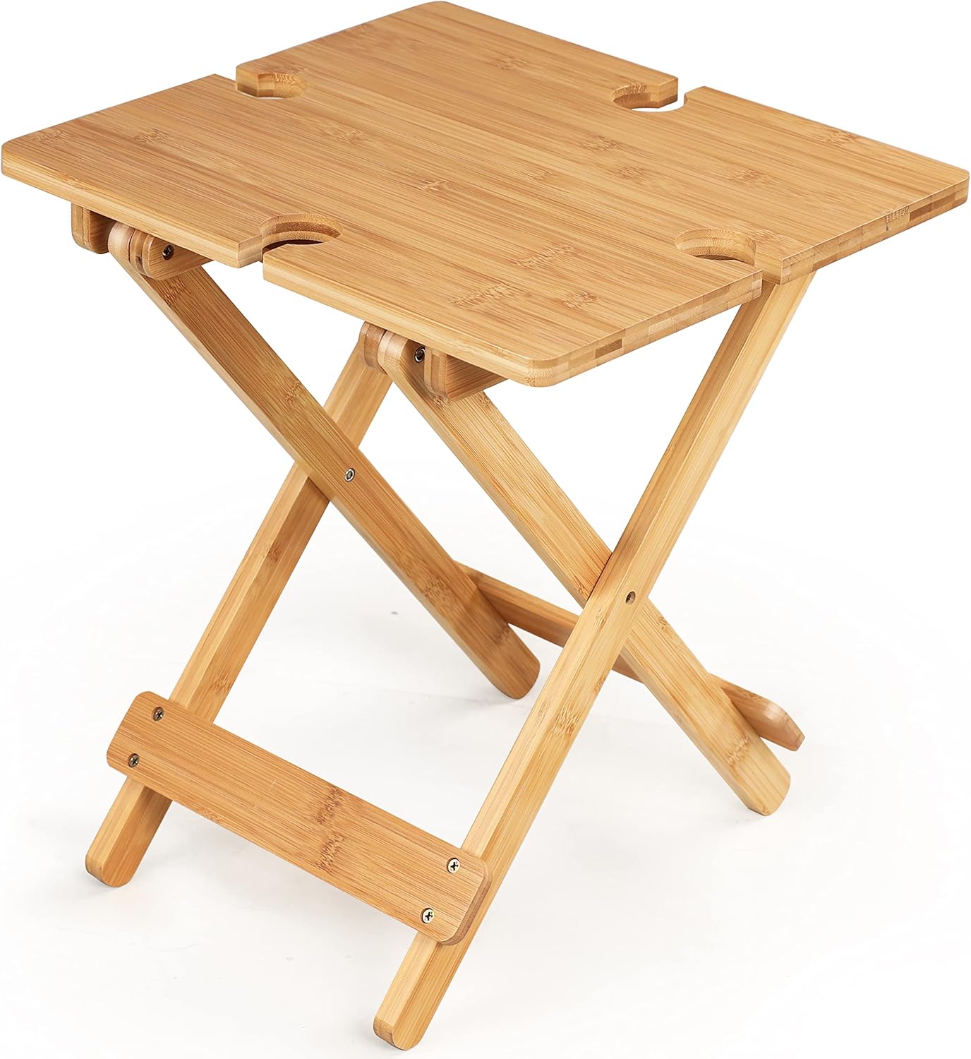 Lifavor Bamboo Wine Picnic Table, Folding Portable Camping