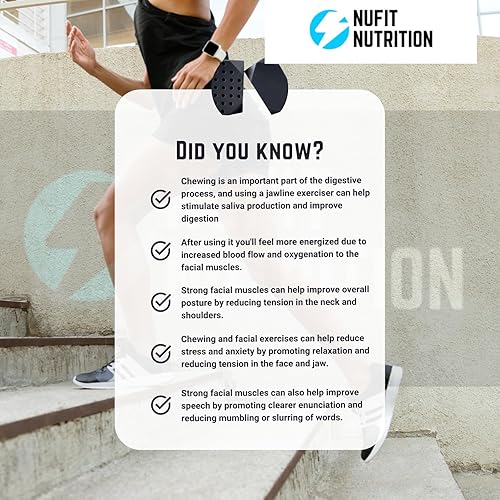 Miniatura 4 de Ejercitador de mandíbula para hombres y mujeres  3 niveles de resistencia (6 piezas) tabletas de silicona para principiantes y usuarios intermedios