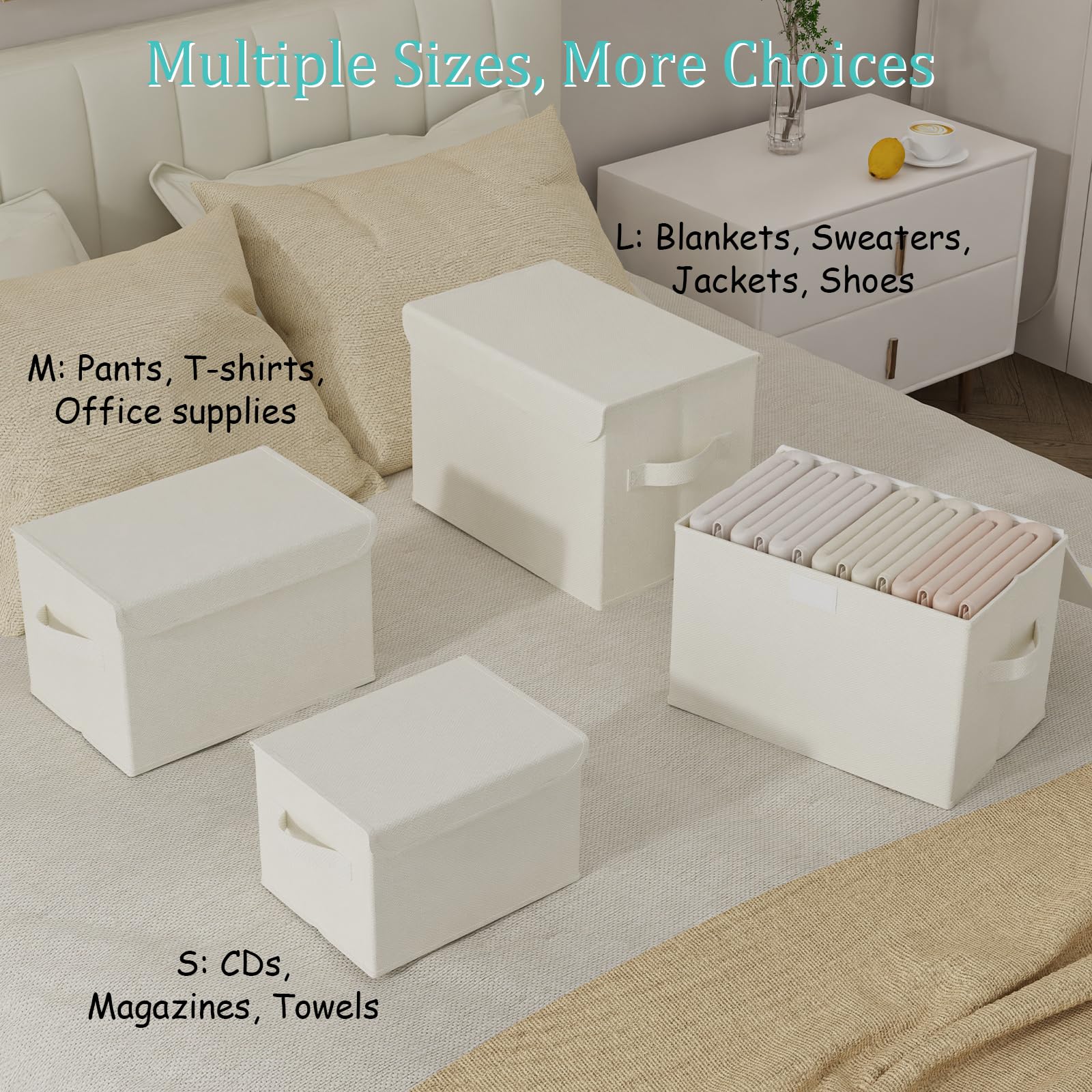 GUOHNHE Opbergdozen, Set van 3 Opbergmanden voor Kast, Opbergkubussen met 2 Handgrepen, Vlies, 33 x 23 x 14 cm, Beige, XSNY11BES-3 GUOHNHE Opbergdozen, Set van 3 Opbergmanden voor Kast, Opbergkubussen met 2 Handgrepen, Vlies, 33 x 23 x 14 cm, Beige, XSNY11BES-3