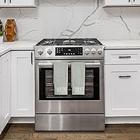 Vista 4 de Rae Dunn Toallas de mano, toalla de mano decorativa bordada para cocina y baño, 100% algodón, salvia, lavar/secar, 16 x 26 pulgadas