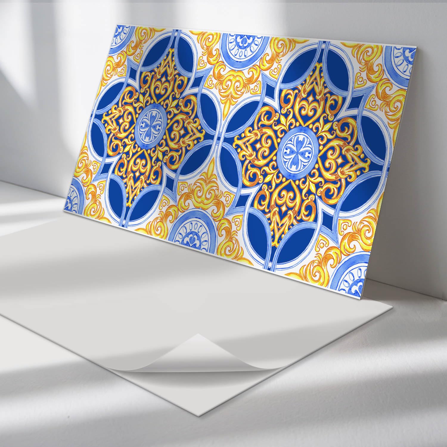 Panneaux PVC 60x30 cm autocollants avec motif floral élégant pour garage