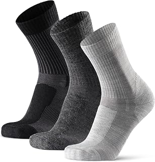 Merino Wool Light Hiking Socks, Cushioned & Moisture Wicking Hiking Socks, 3 Pair Pack for Men, Women & Kids